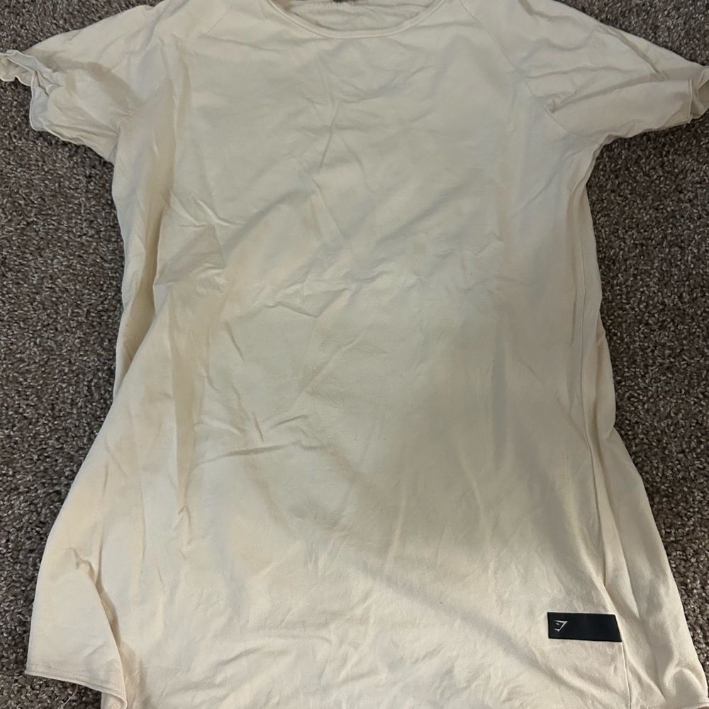 Gymshark Cream T-Shirt with Logo